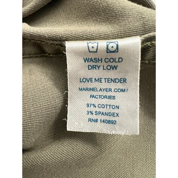 Marine Layer Camp Olive Casual Cotton Drawstring Pant, small - Picture 5 of 6